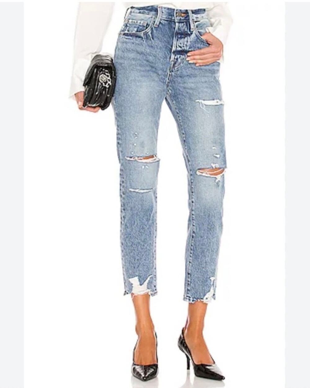 Frame “le original” distressed denim size 24